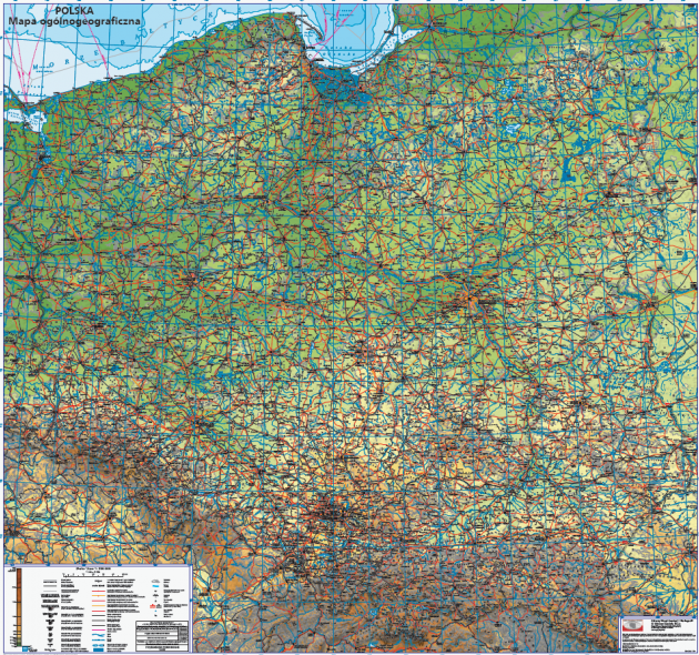 Mapa kartograficzna Polski